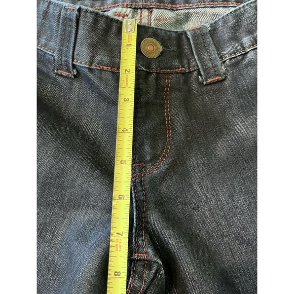 Express Jeans Stella Boot Cut Low Rise Dark Wash Stretch Shimmery Women's 8 Y2K - Picture 14 of 16